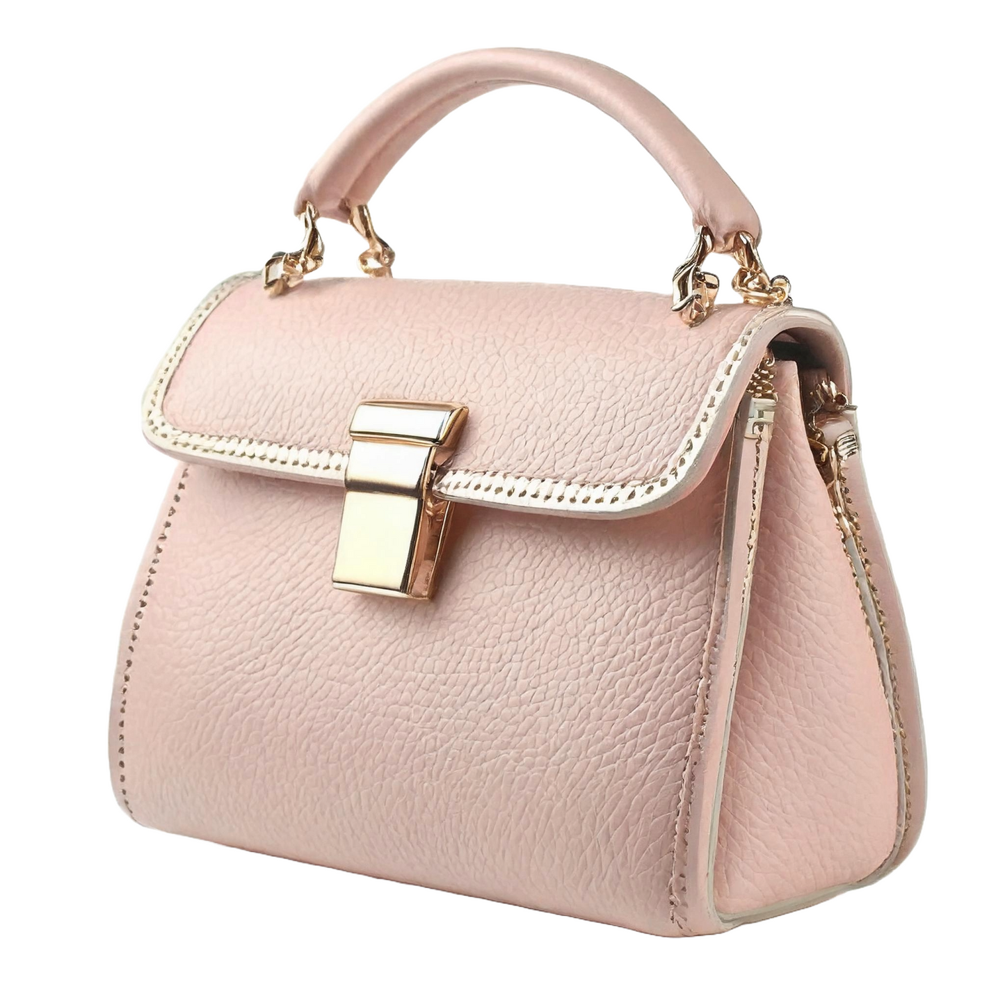 Pink Leather Handbag