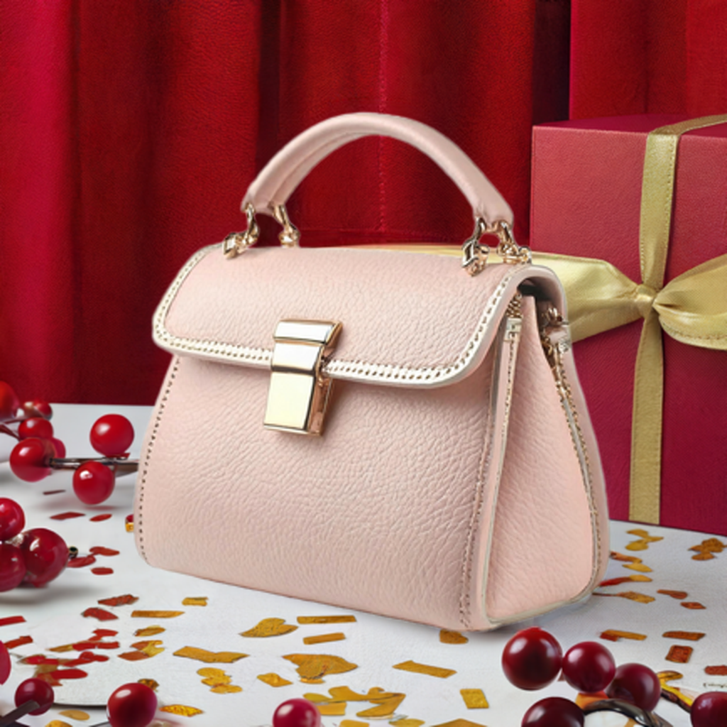 Pink Leather Handbag