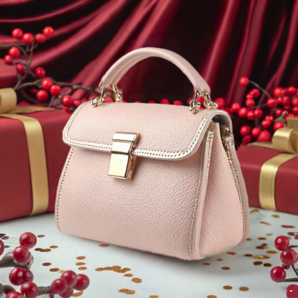Pink Leather Handbag