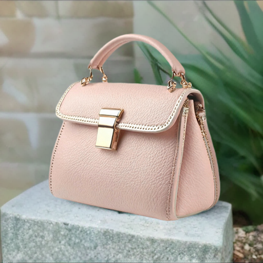 Pink Leather Handbag