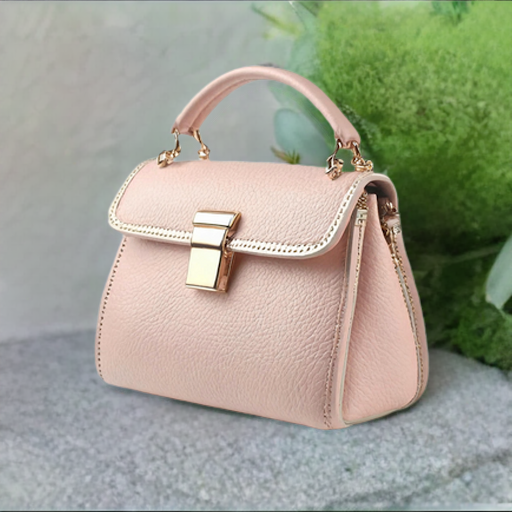 Pink Leather Handbag