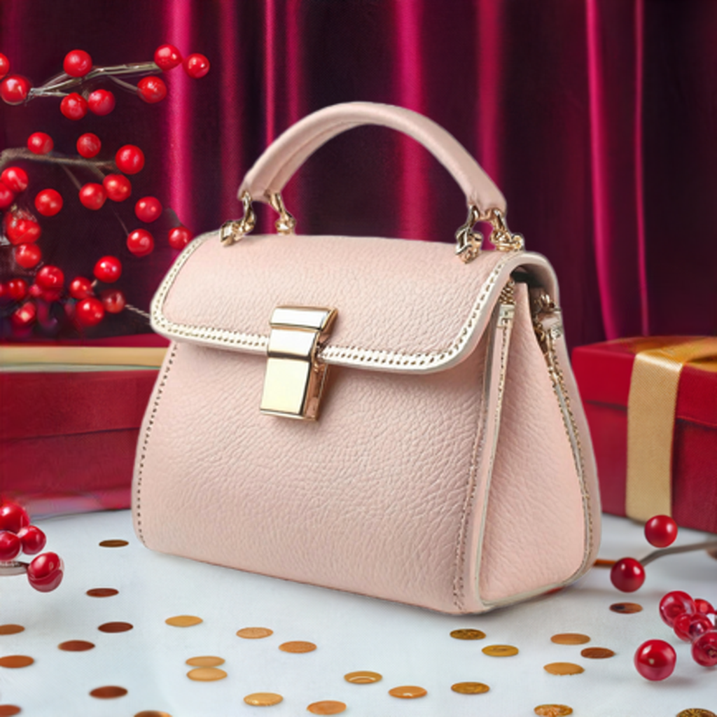 Pink Leather Handbag