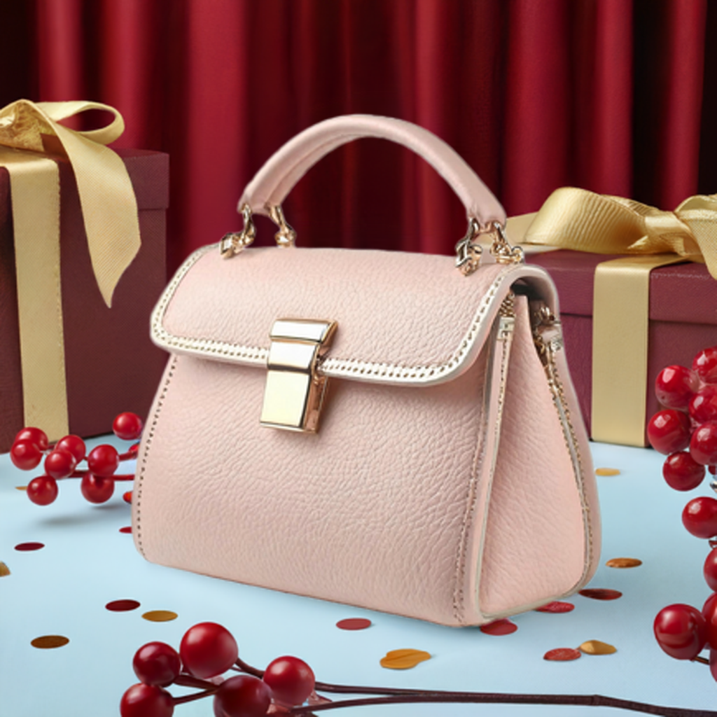 Pink Leather Handbag