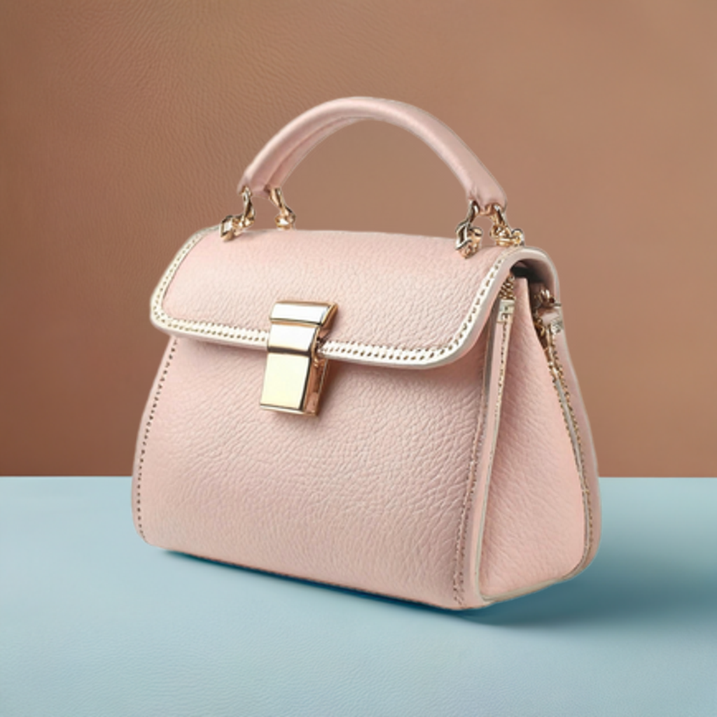 Pink Leather Handbag
