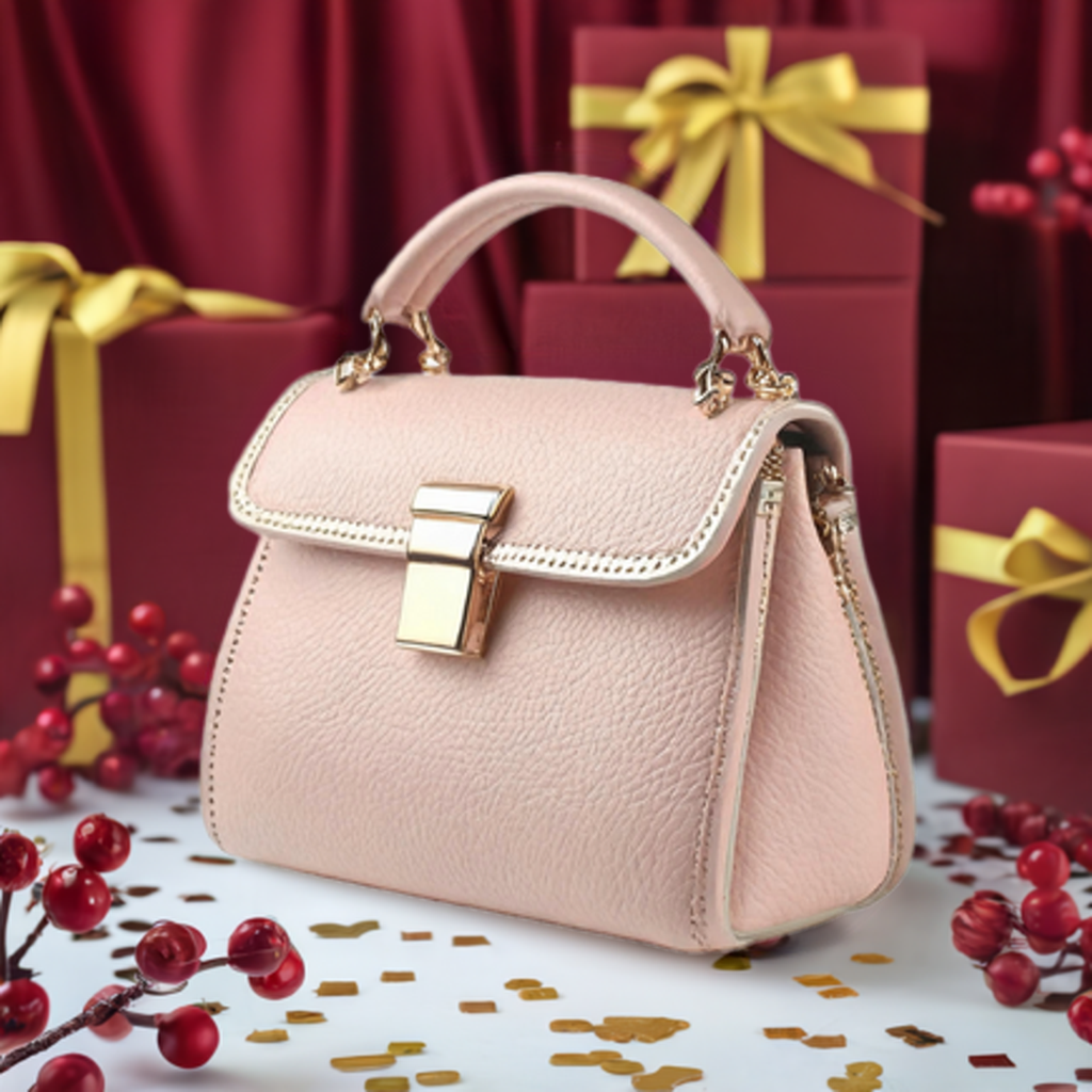Pink Leather Handbag