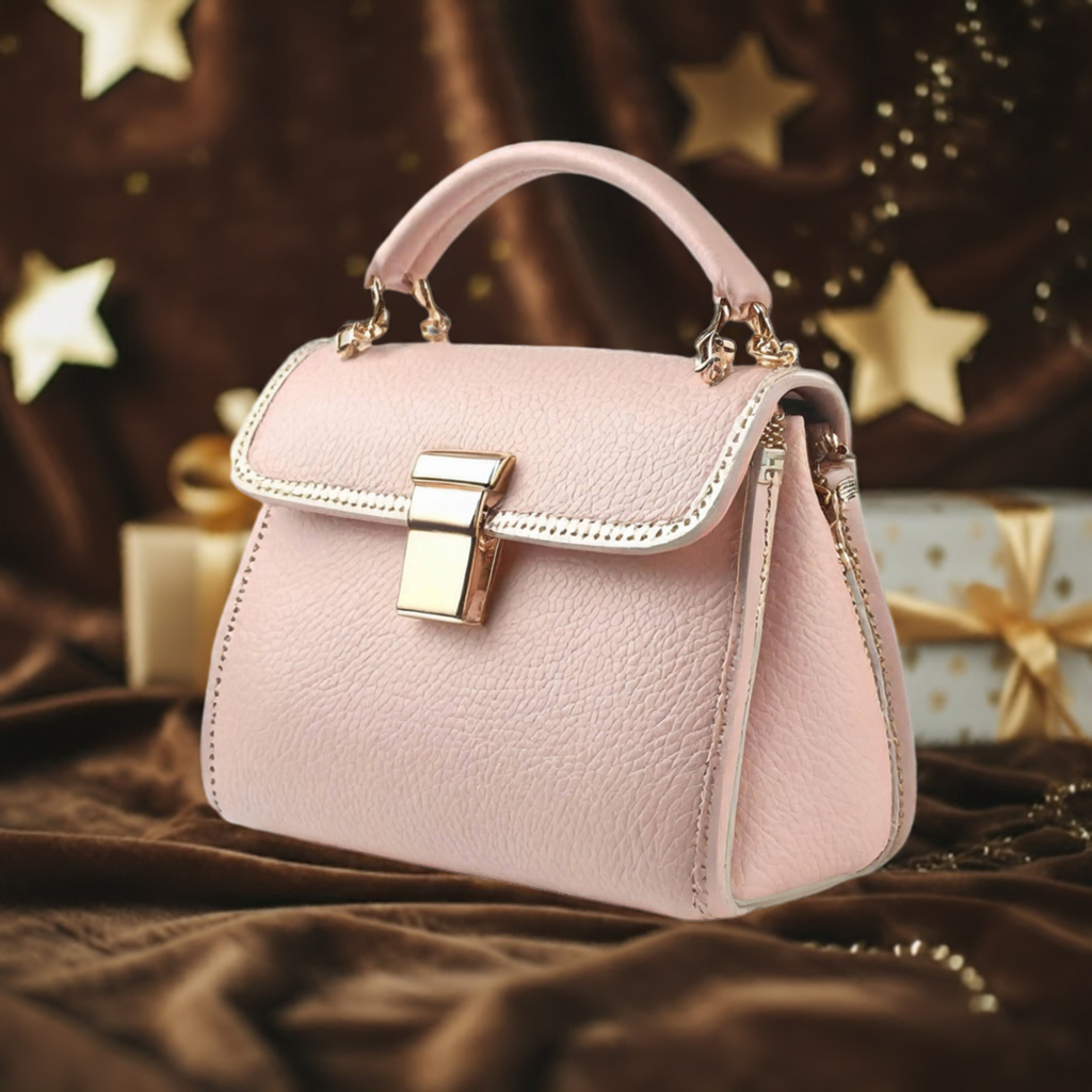 Pink Leather Handbag