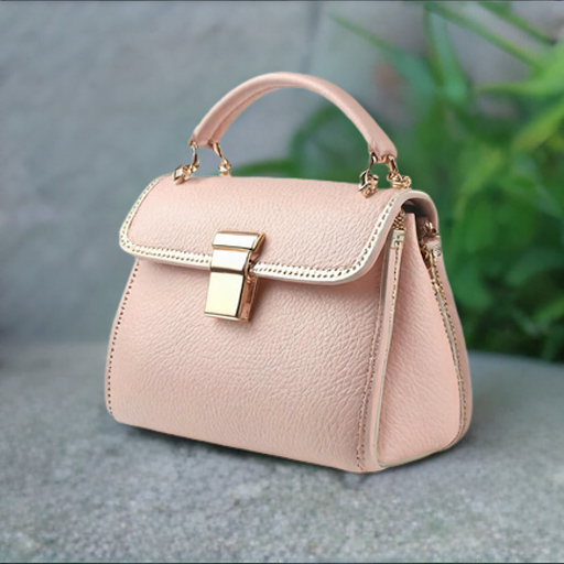Pink Leather Handbag