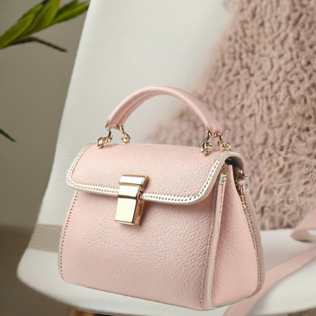 Pink Leather Handbag