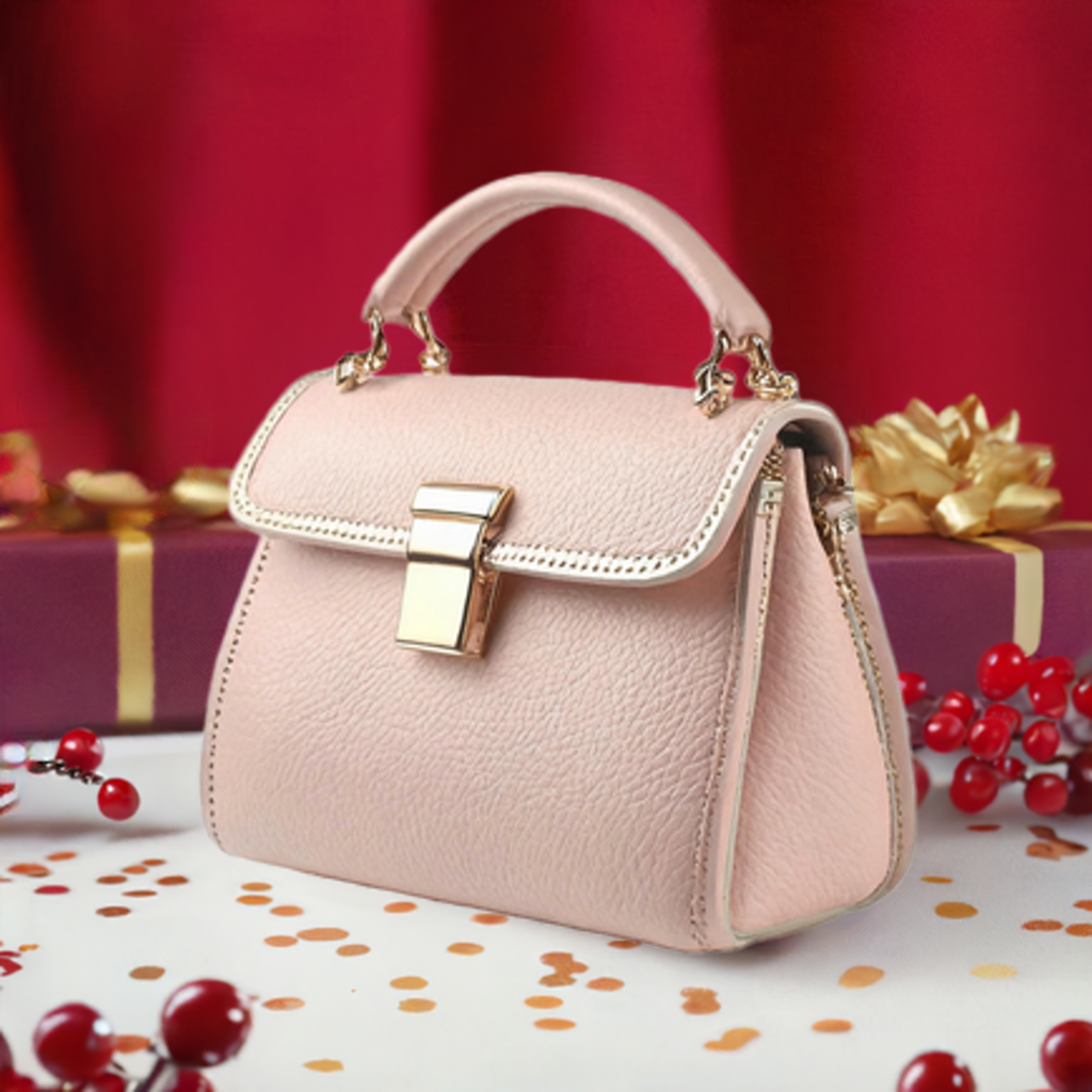 Pink Leather Handbag