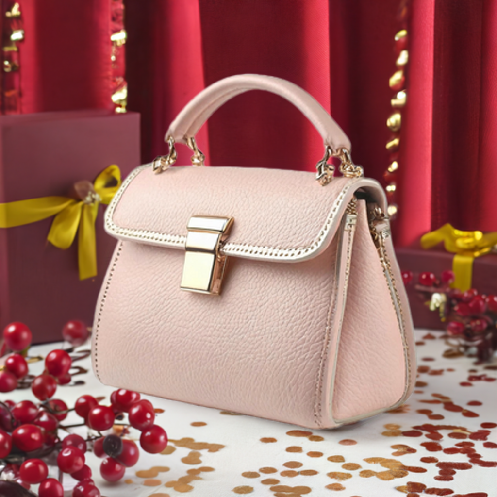 Pink Leather Handbag