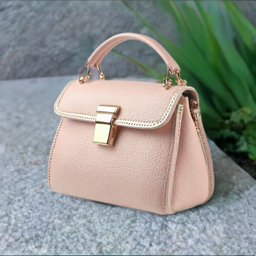 Pink Leather Handbag