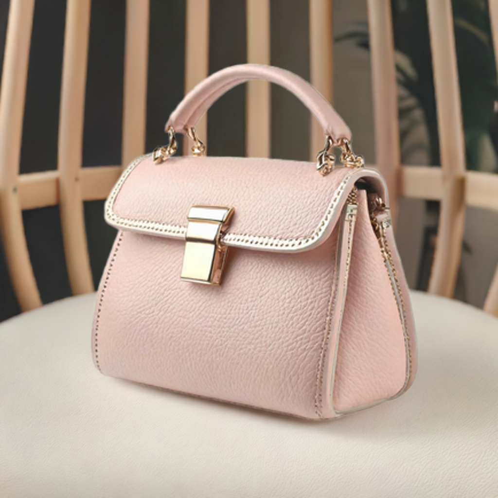 Pink Leather Handbag