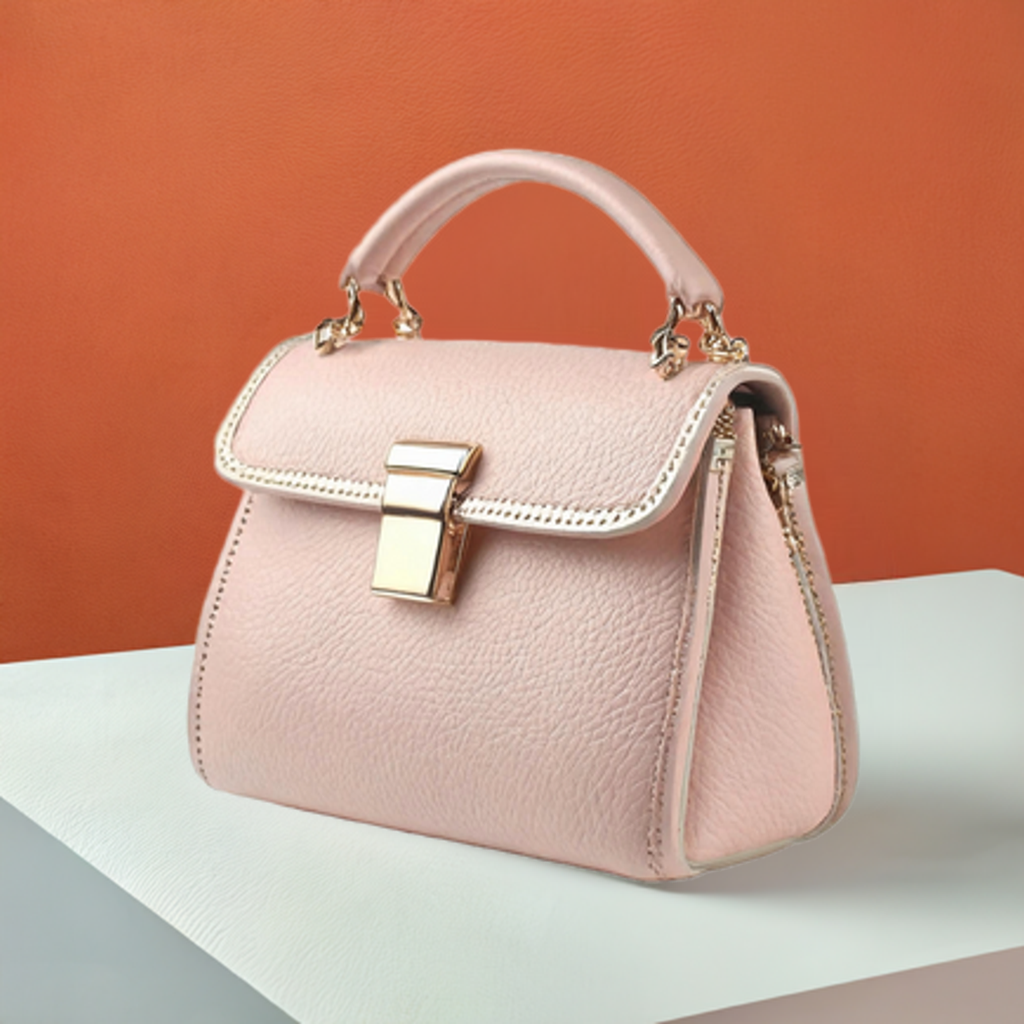 Pink Leather Handbag